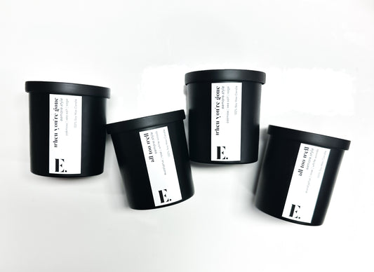 8oz Black Vessel Candle with Lid