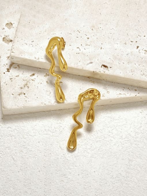 18K Gold Drop Earring