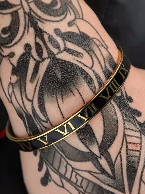 Titanium Steel Number Bangle