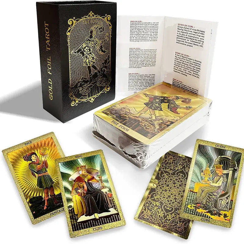 Gold Foil Tarot Card Deck
