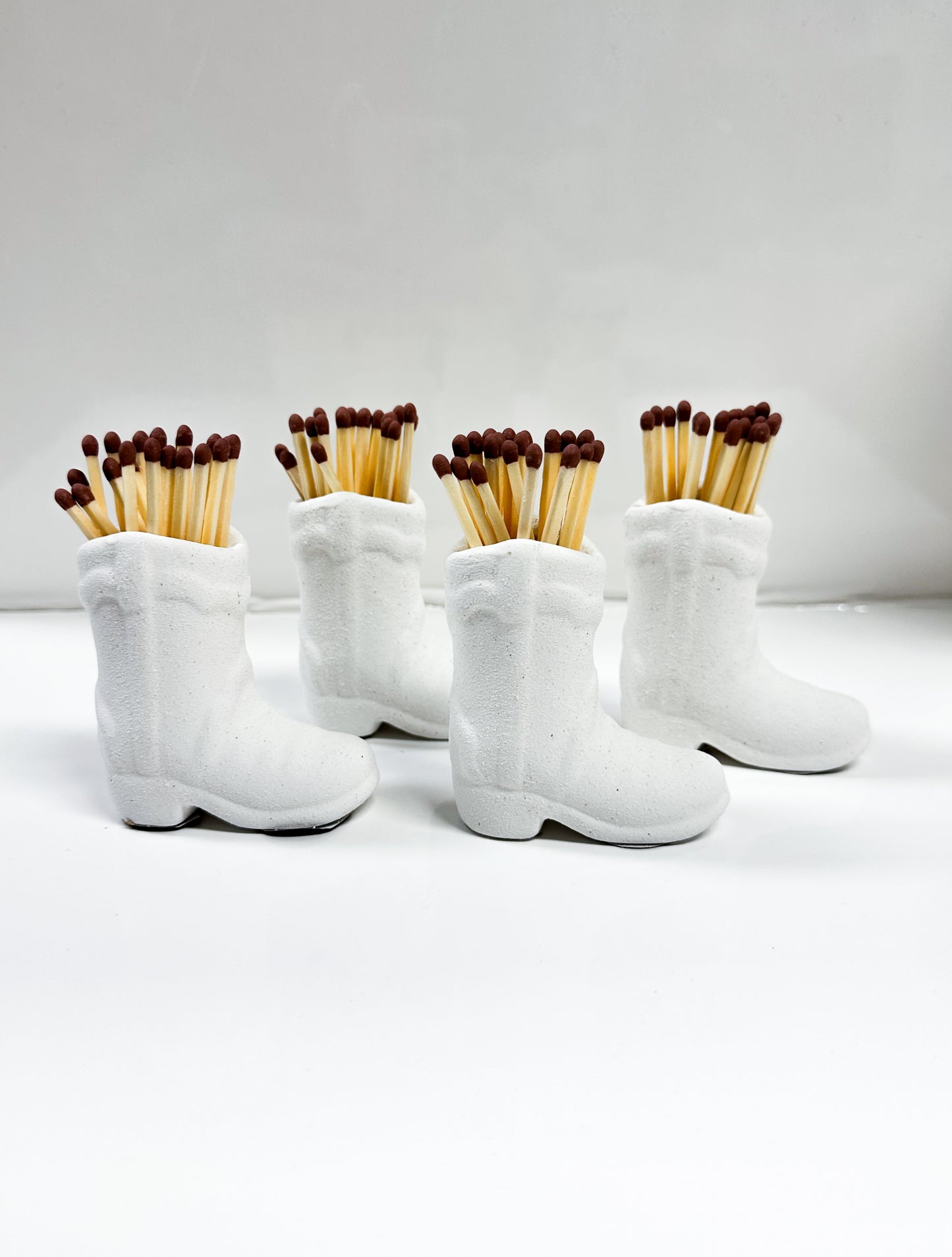 Cowboy Boot Match Vessel w/ Matches