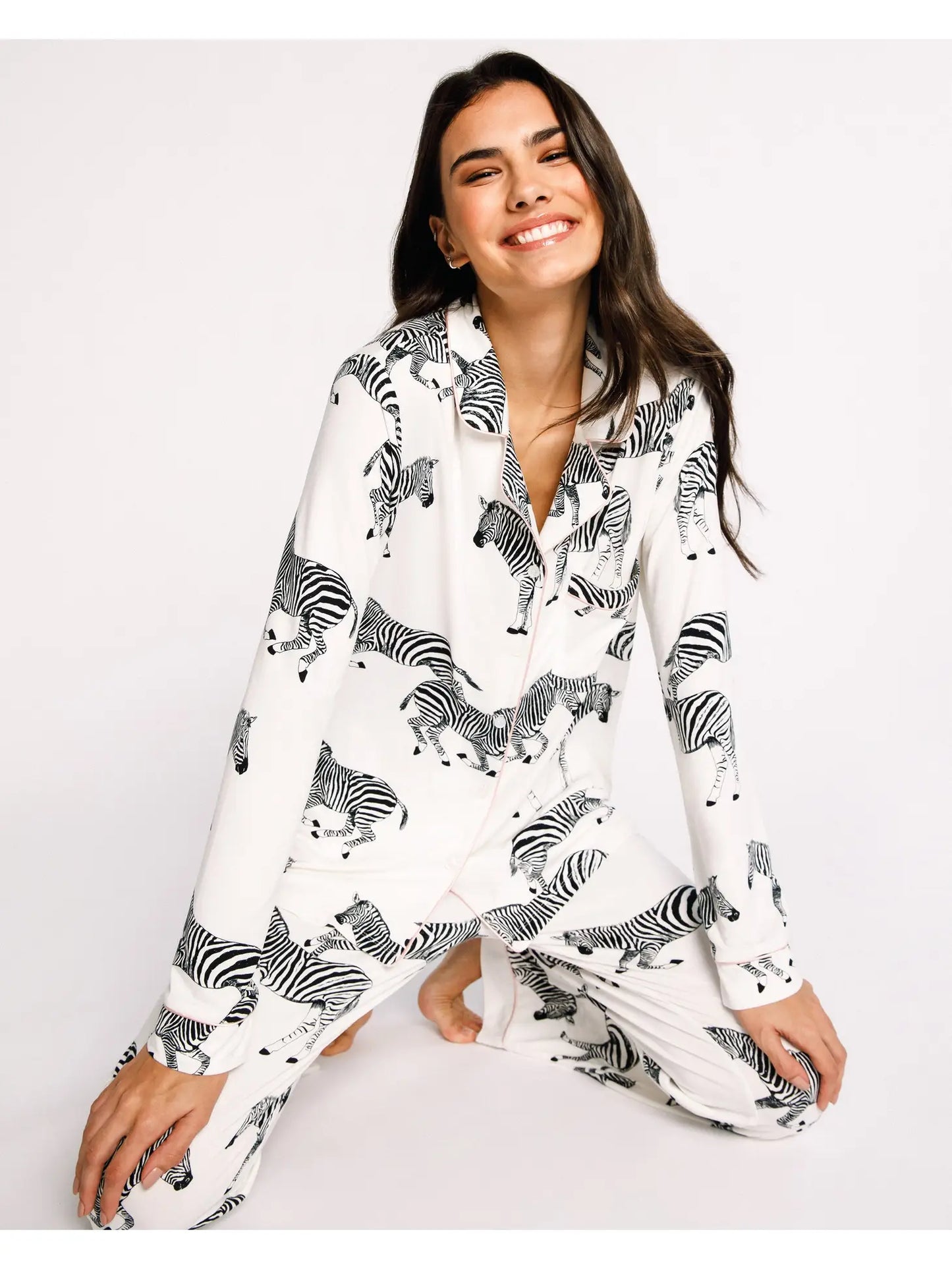 Cotton Zebra Pajama Set