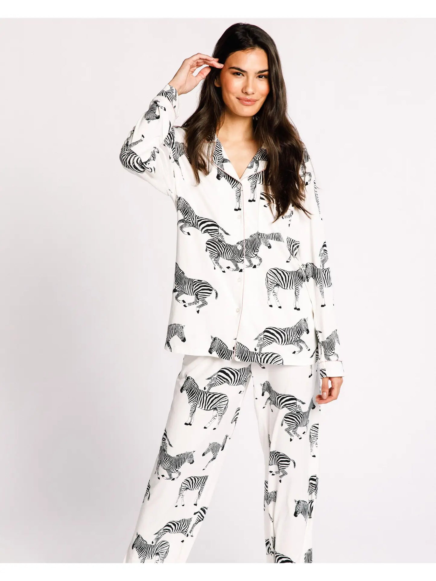 Cotton Zebra Pajama Set