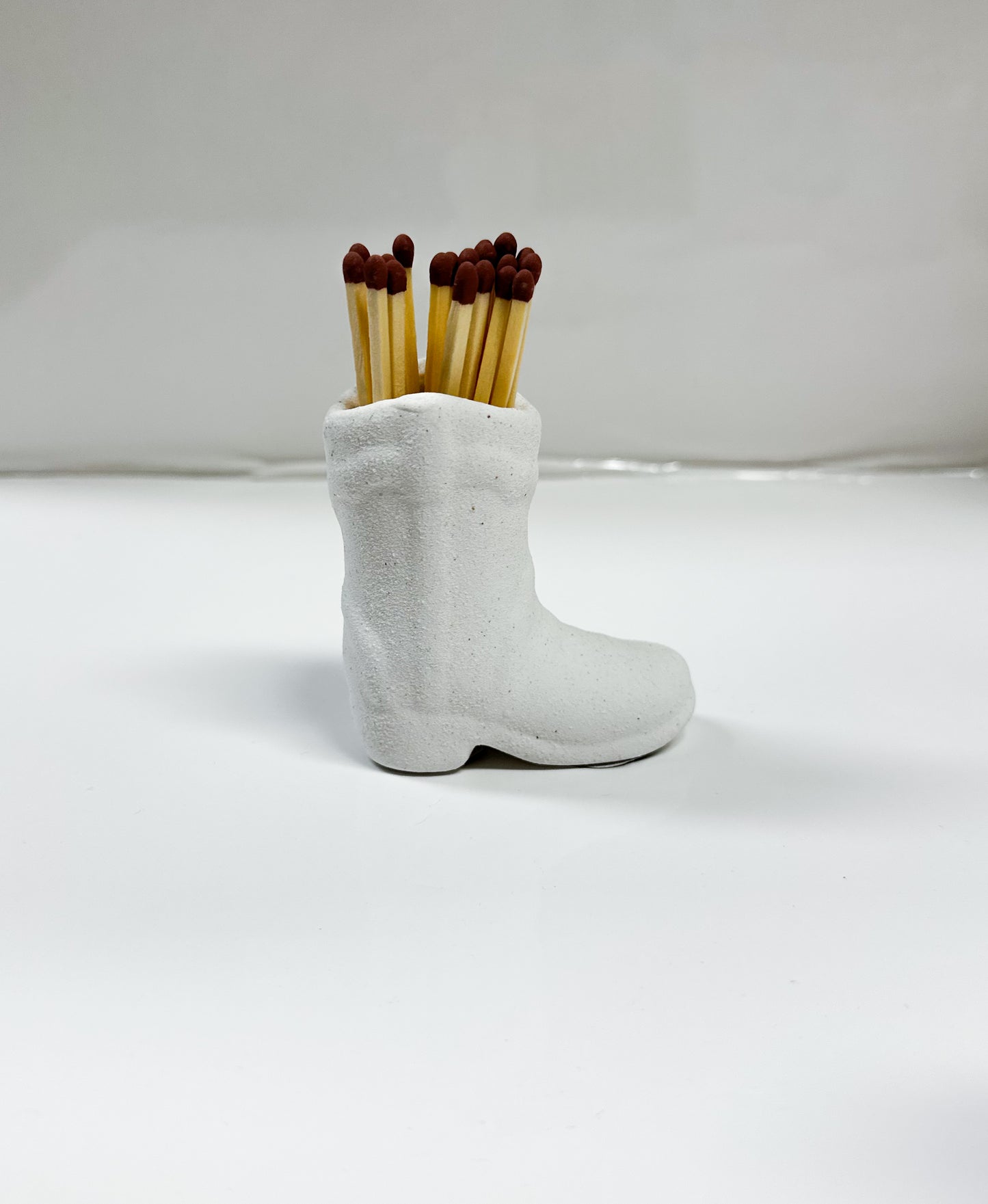 Cowboy Boot Match Vessel w/ Matches