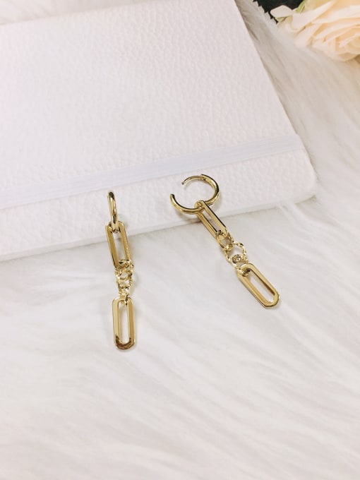 Stainless Steel 'Paper Clip' Huggie Earring