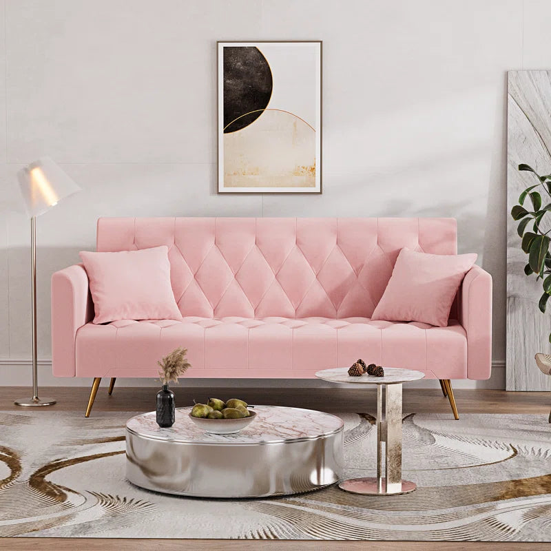Pink Velvet Couch Emare Style